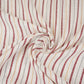 Maroon with White Stripes Linen Fabric RS-30225