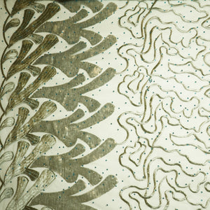 Sea Green Sequins Embroidery Net Fabric