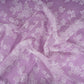 Lavender floral jaal embroidery Pure 27gm Organza Fabric GPF-32093