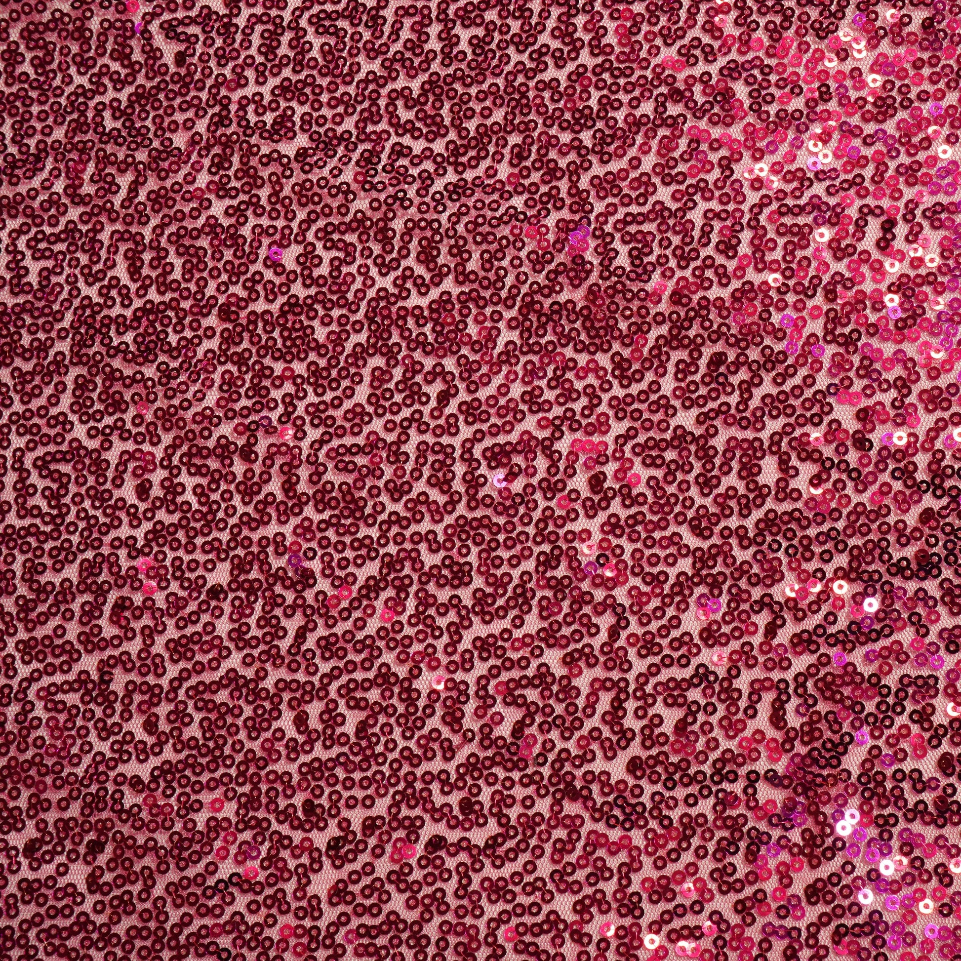 Premium Magenta Pink Sequins Embroidery Net Fabric