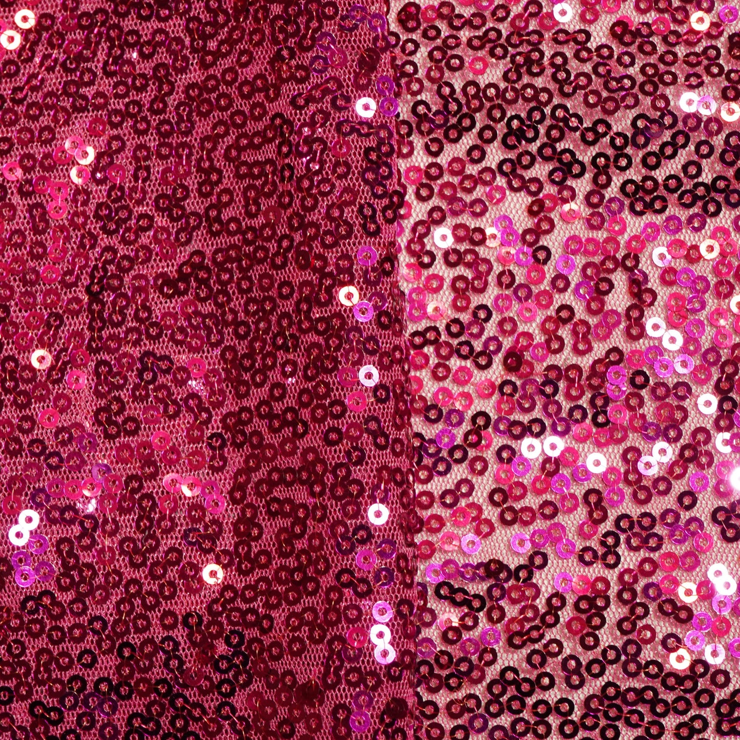 Premium Magenta Pink Sequins Embroidery Net Fabric
