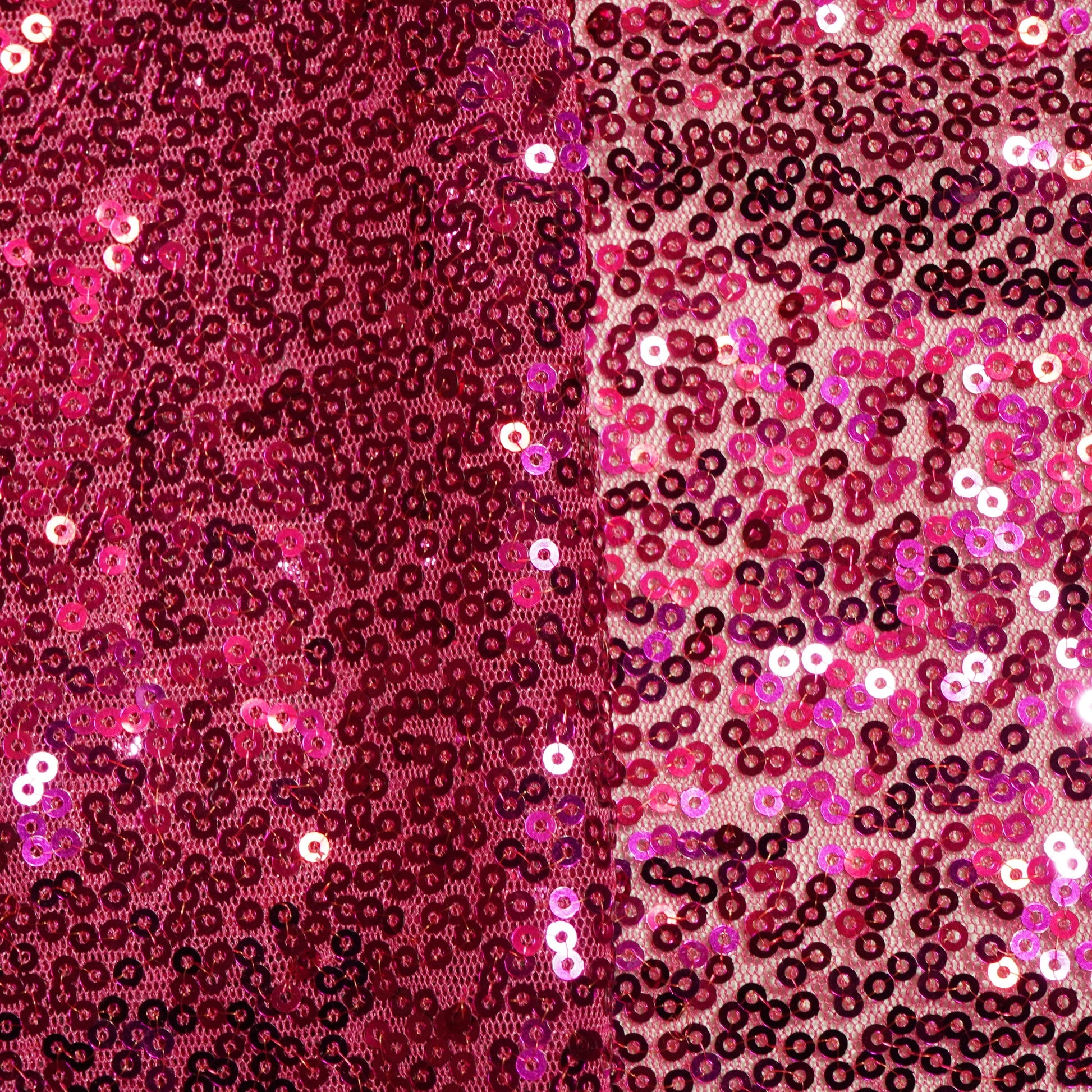 Premium Magenta Pink Sequins Embroidery Net Fabric