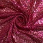 Premium Magenta Pink Sequins Embroidery Net Fabric