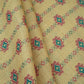Light Yellow Abstract Print Cotton Linen Fabric GTS-30287