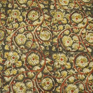 Khaki Kalamkari Print Cotton Fabric AH-22534 – image 2 of 4