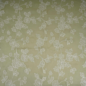 Green floral thread & Sequins embroidery Pure 27gm Organza Fabric GPF-32091 - TradeUNO