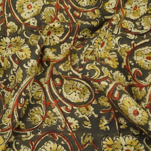 Khaki Kalamkari Print Cotton Fabric AH-22534 – image 3 of 4