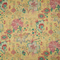 Light Yellow Floral Print Cotton Linen Fabric GTS-30286