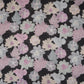 Black Floral Print Cotton Linen Fabric GTS-30276