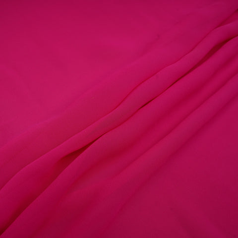 Taffy Magenta Solid Georgette Fabric 14055