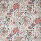 Cream Floral Print Cotton Linen Fabric GTS-30284