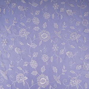 Blue floral jaal embroidery Pure 27gm Organza Fabric GPF-32094 - TradeUNO