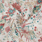 Cream Floral Print Cotton Linen Fabric GTS-30284