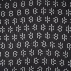 Black Abstract Print Cotton Linen Fabric GTS-30277 - TradeUNO