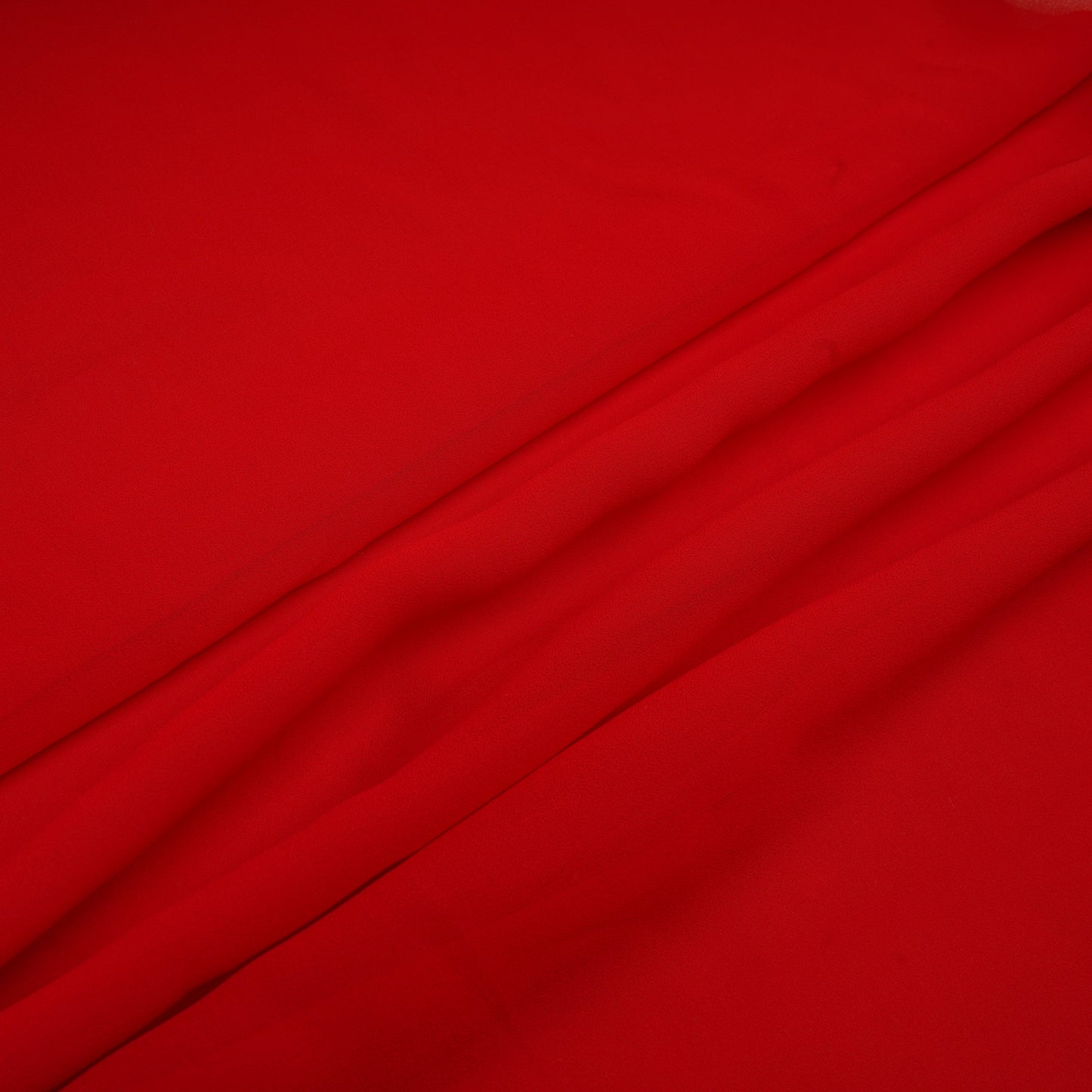 Tomato Red Solid Georgette Fabric 16570