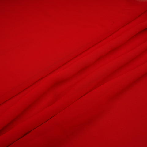 Tomato Red Solid Georgette Fabric 16570