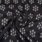 Black Abstract Print Cotton Linen Fabric GTS-30277