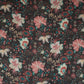Black Floral Print Cotton Linen Fabric GTS-30280