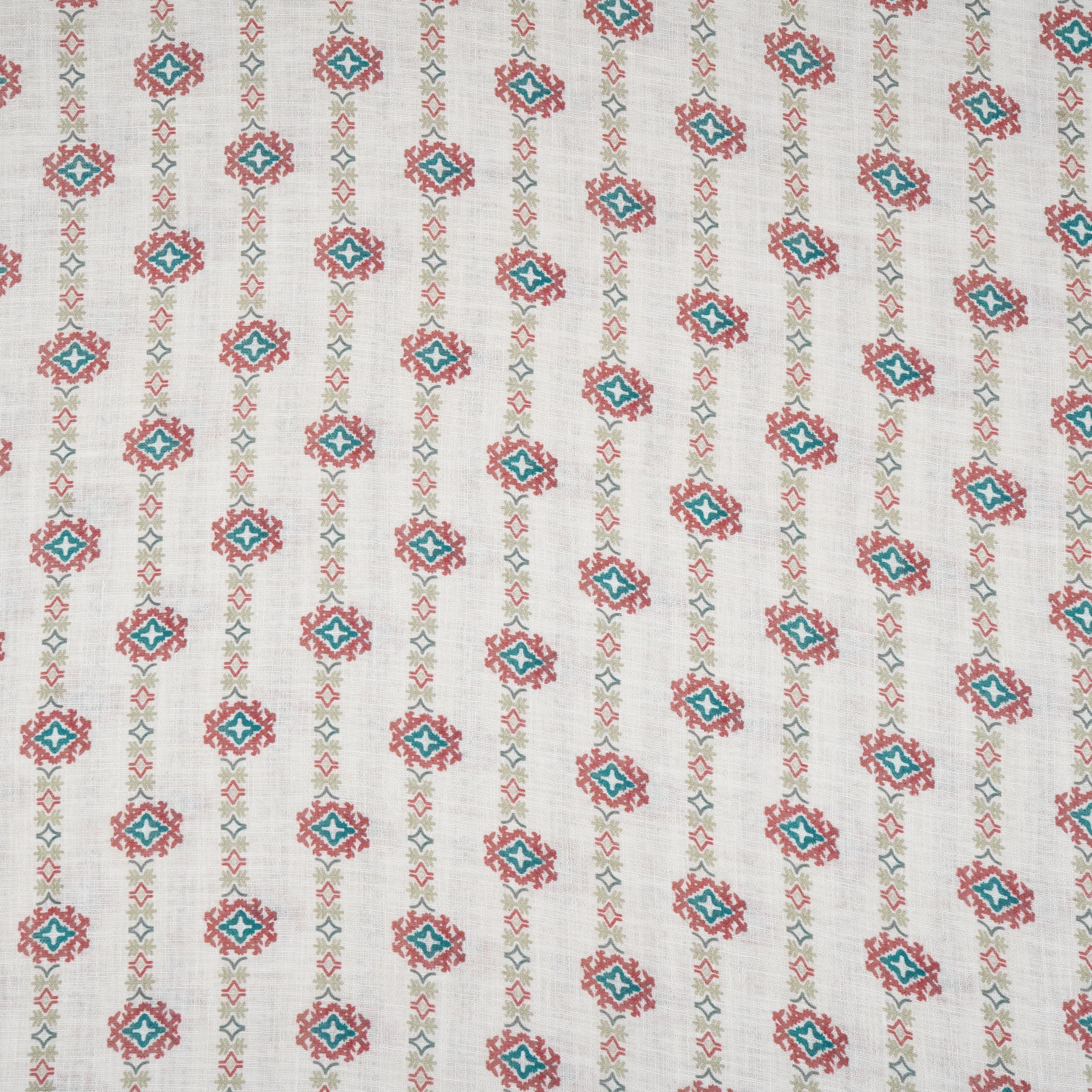 Cream Abstract Print Cotton Linen Fabric GTS-30285 - TradeUNO