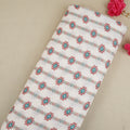 Cream Abstract Print Cotton Linen Fabric GTS-30285