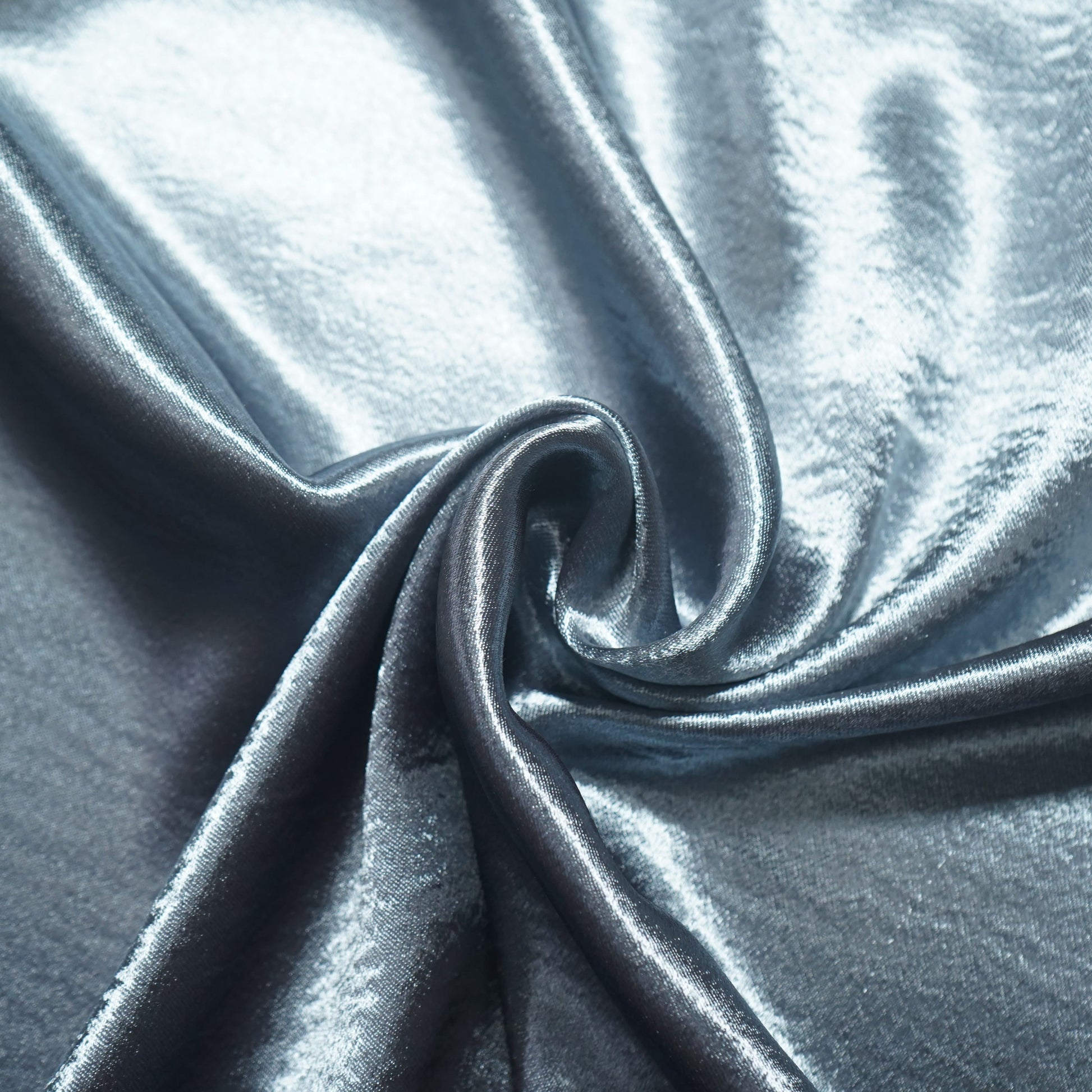 Grey Solid Soft Satin Fabric 21900
