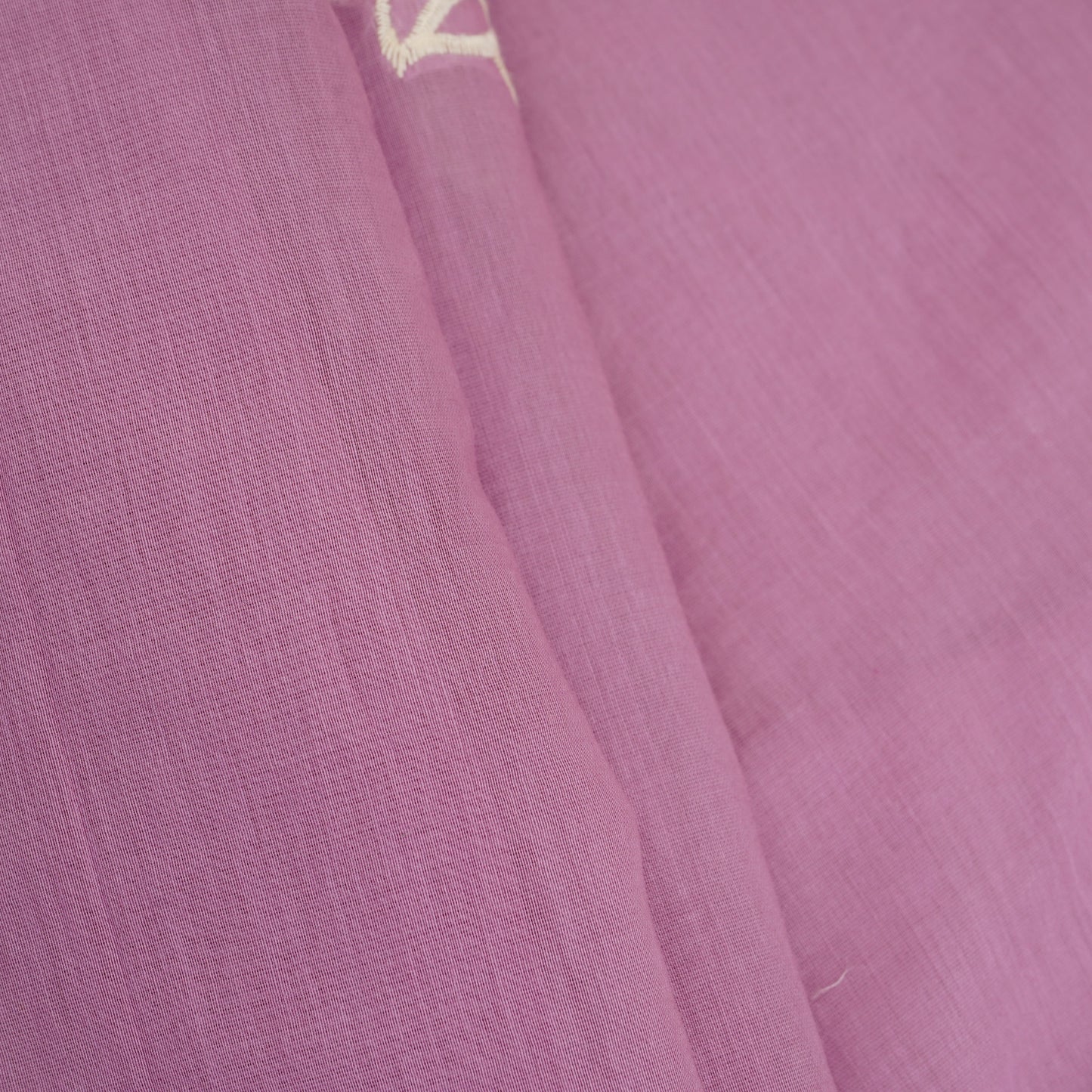 Light Purple Floral Applique 3D work Mul Chanderi Fabric DC-30259