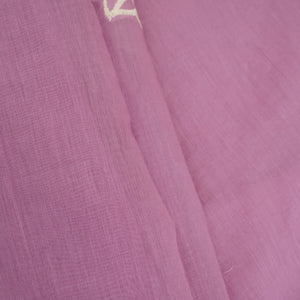 Light Purple Floral Applique 3D work Mul Chanderi Fabric DC-30259 - TradeUNO