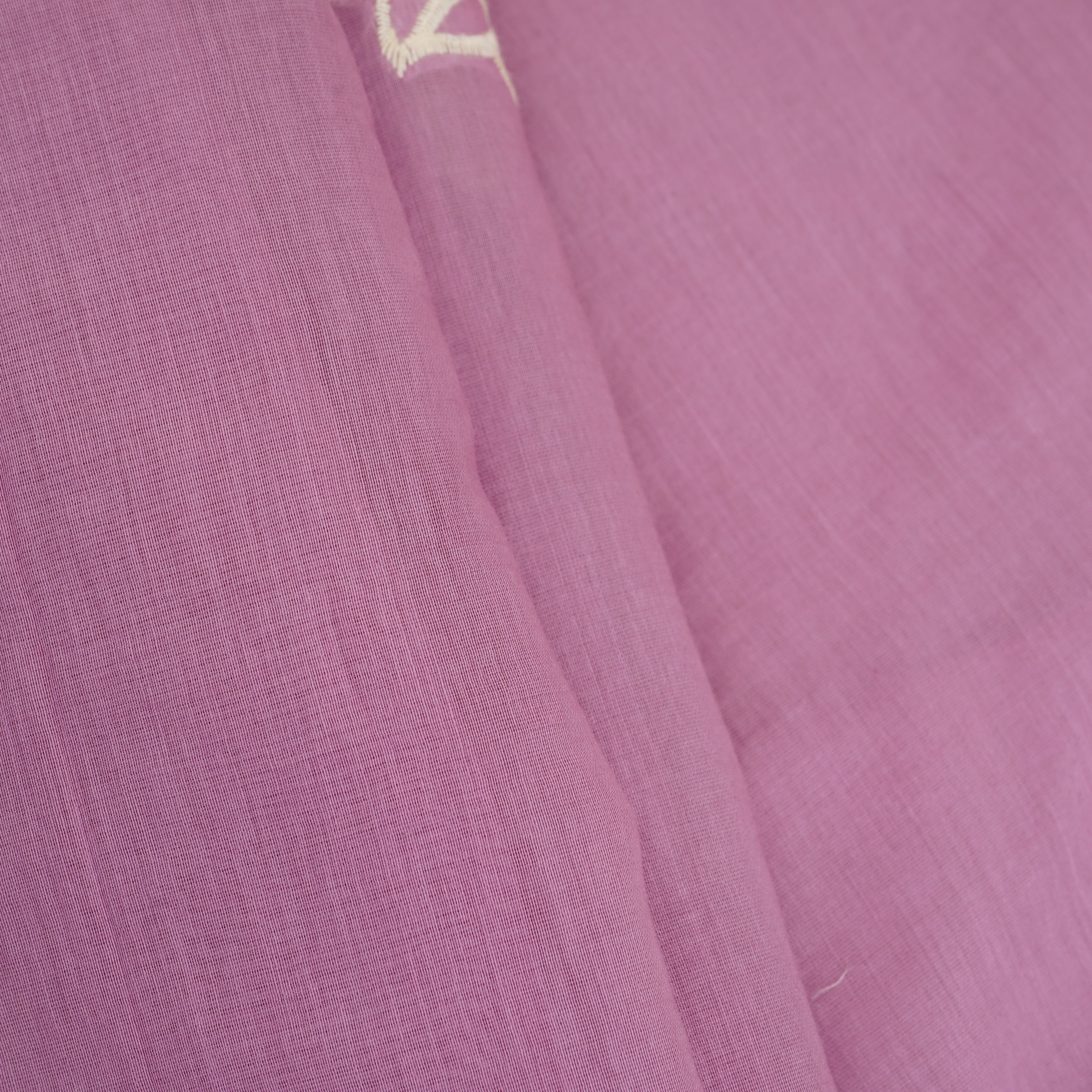 Light Purple Floral Applique 3D work Mul Chanderi Fabric DC-30259 - TradeUNO