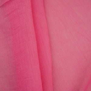 Pink Floral Applique 3D work Mul Chanderi Fabric DC-30257 - TradeUNO