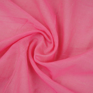 Pink Floral Applique 3D work Mul Chanderi Fabric DC-30257 - TradeUNO