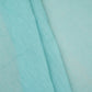 Aqua Blue Floral Applique 3D work Mul Chanderi Fabric DC-30260
