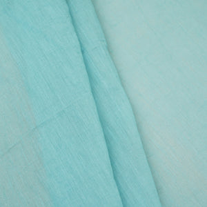 Aqua Blue Floral Applique 3D work Mul Chanderi Fabric DC-30260 - TradeUNO