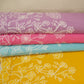 Light Purple Floral Applique 3D work Mul Chanderi Fabric DC-30259