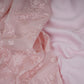 Baby Pink Parsi thread embroidery Organza Fabric GPF-32100