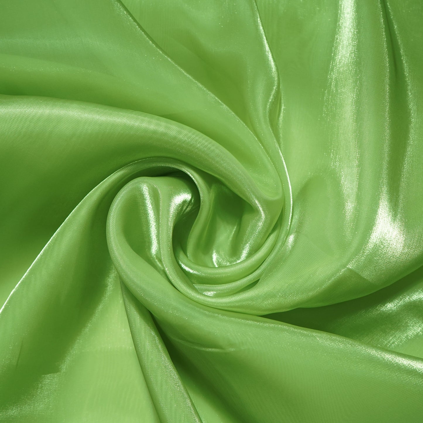 Pista Green Solid Jimmy Choo Organza Fabric 21948