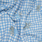 Blue floral Check print Linen Fabric DE-32131