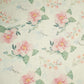 Off White with Red floral print Linen Fabric DE-32124