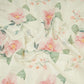 Off White with Red floral print Linen Fabric DE-32124