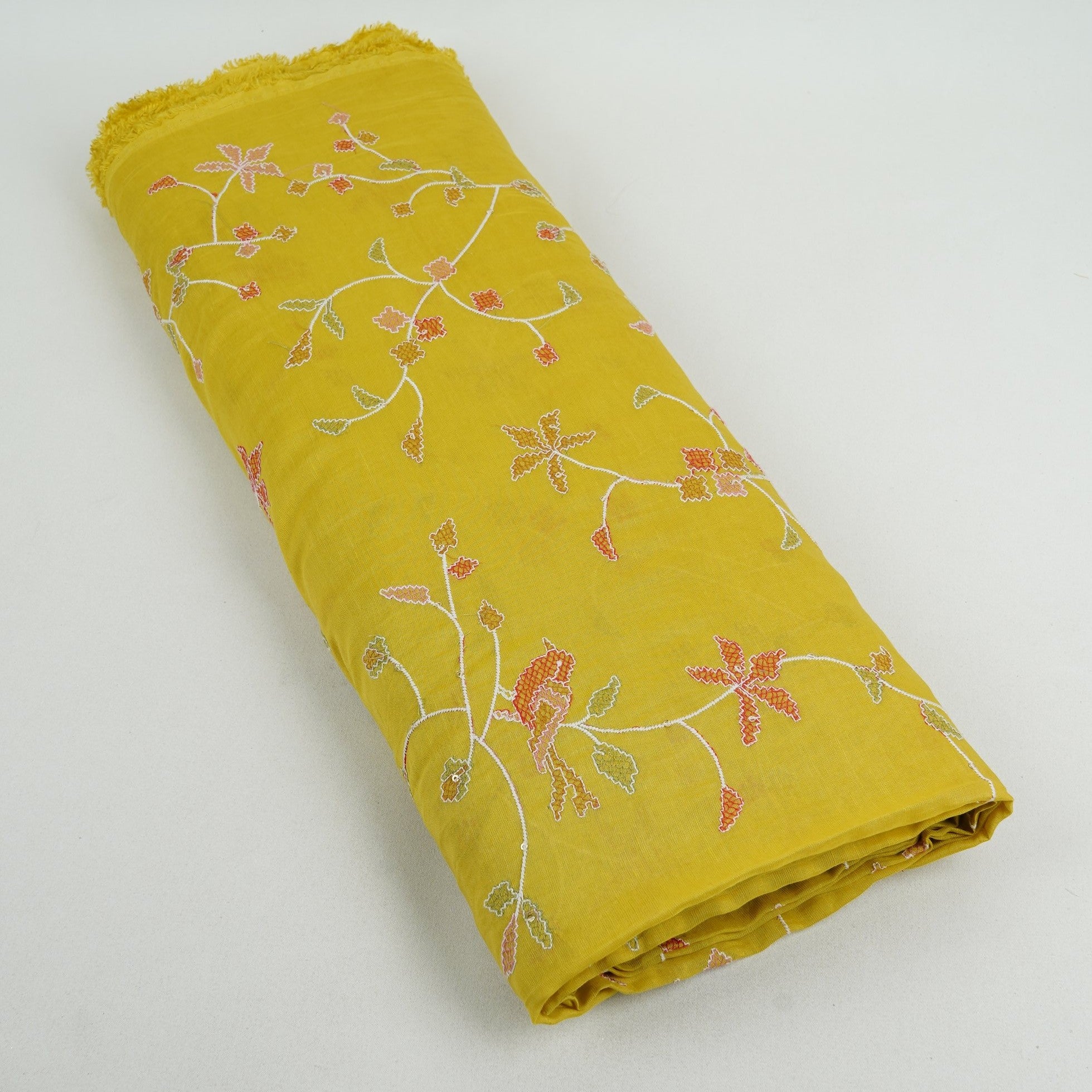 Mustard Cross Stitch embroidery Linen Fabric GTS-31552