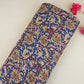 Royal Blue & Yellow Floral Kantha Print Cotton Fabric OG-30294 - TradeUNO