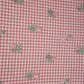Pink floral Check print Linen Fabric DE-32130
