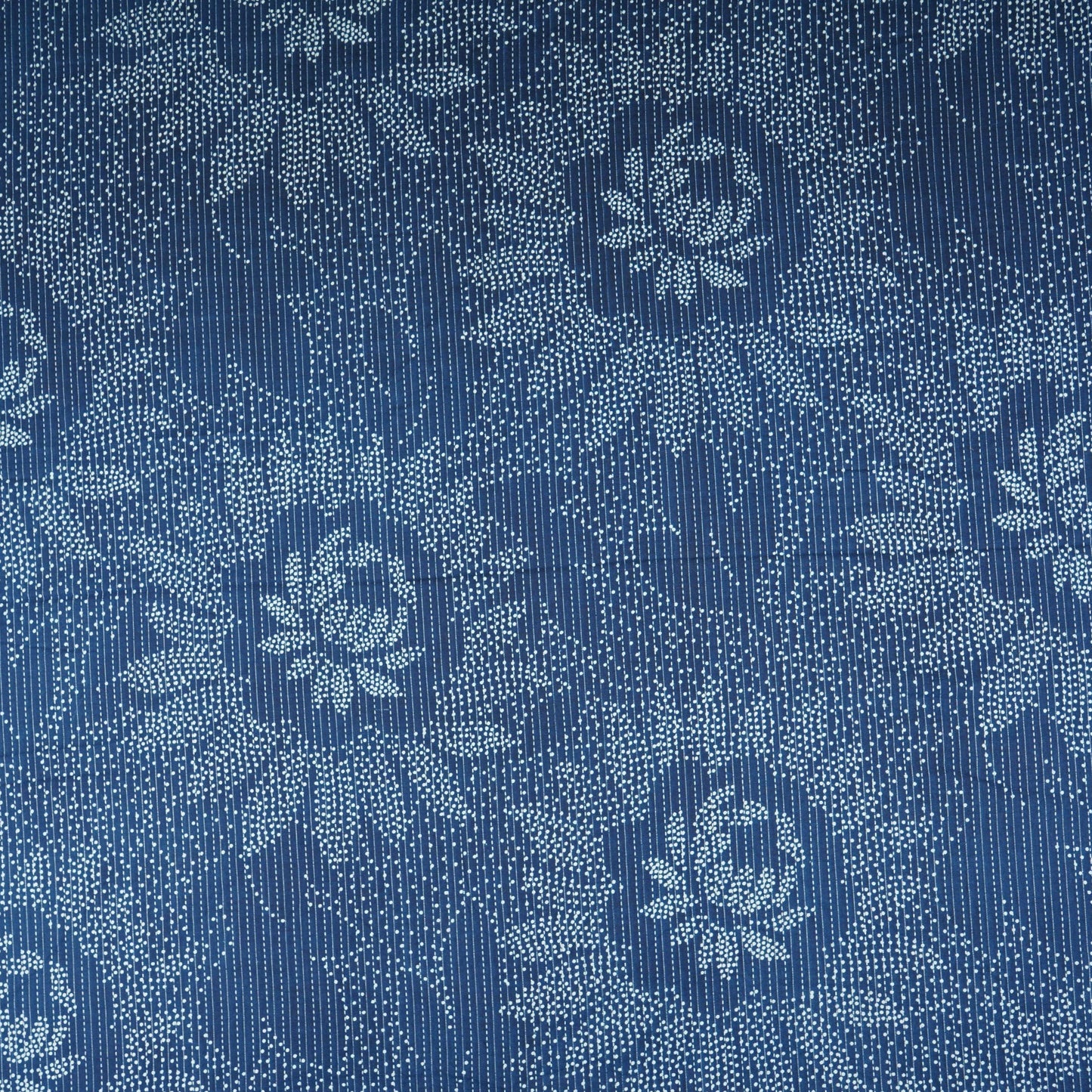 Blue Bandhani with Kantha Print Cotton Fabric OG-30299