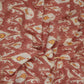 Rust Red with Yellow Ikat print Linen Fabric DE-32126