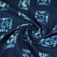 Indigo White Floral Kantha Print Cotton Fabric OG-30298