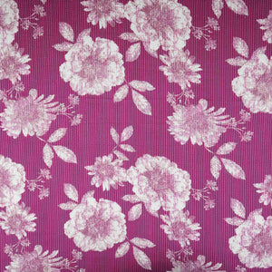 Magenta with White Floral Kantha Print Cotton Fabric OG-30295 - TradeUNO