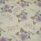 Off White with Blue floral print Linen Fabric DE-32125