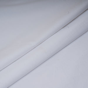 White Solid Cotton Shirting Poplin Lycra Fabric 7890
