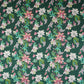 Dark Green Floral Kantha Print Cotton Fabric OG-30291