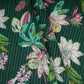 Dark Green Floral Kantha Print Cotton Fabric OG-30291