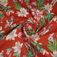 Red Floral Kantha Print Cotton Fabric OG-30290